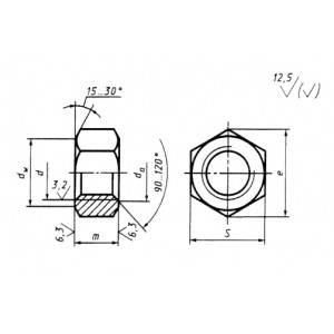 ГОСТ 5927-70 Гайки шестигранные класса точности А