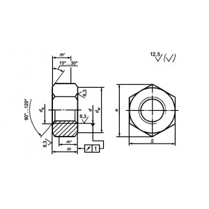 ГОСТ Р 52645-2006 Гайки высокопрочные шестигранные с увеличенным размером под ключ