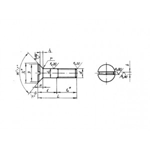 ОСТ 1 31160-80 Болты с потайной головкой ∠90° и прямым шлицем